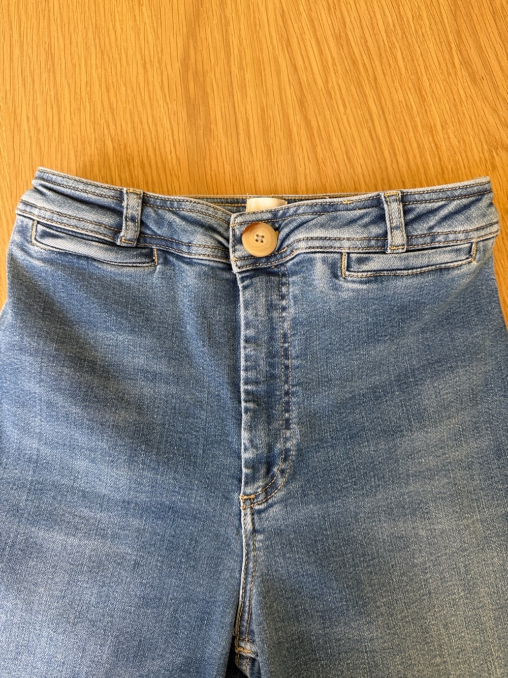 Maeve Colette Wide Leg Cropped Jeans in Medium Blue Size 28 Anthro - Picture 2 of 4
